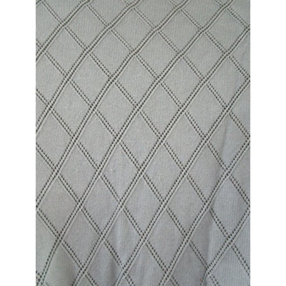 Brooks Brothers Silk Cashmere Blend Cardigan Ladies L Green Diamond Pattern EUC - Picture 4 of 14